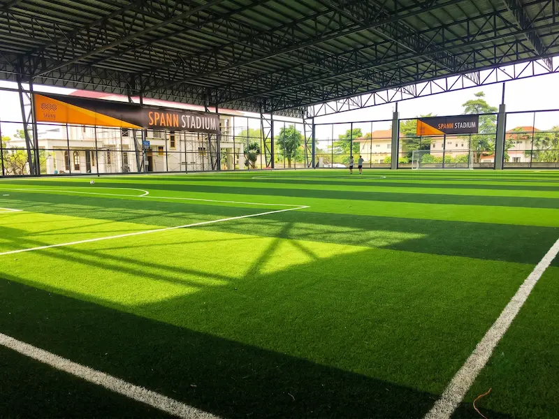 ผลงานสนามฟุตบอลหญ้าเทียม SPAAN STADIUM จังหวัด นครปฐม